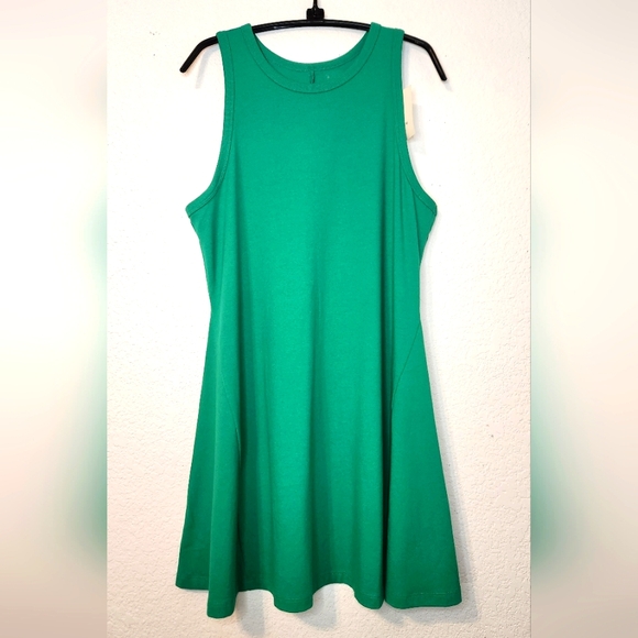 a new day Dresses & Skirts - NWT A New Day Green Sleeveless Swing Dress, Size L